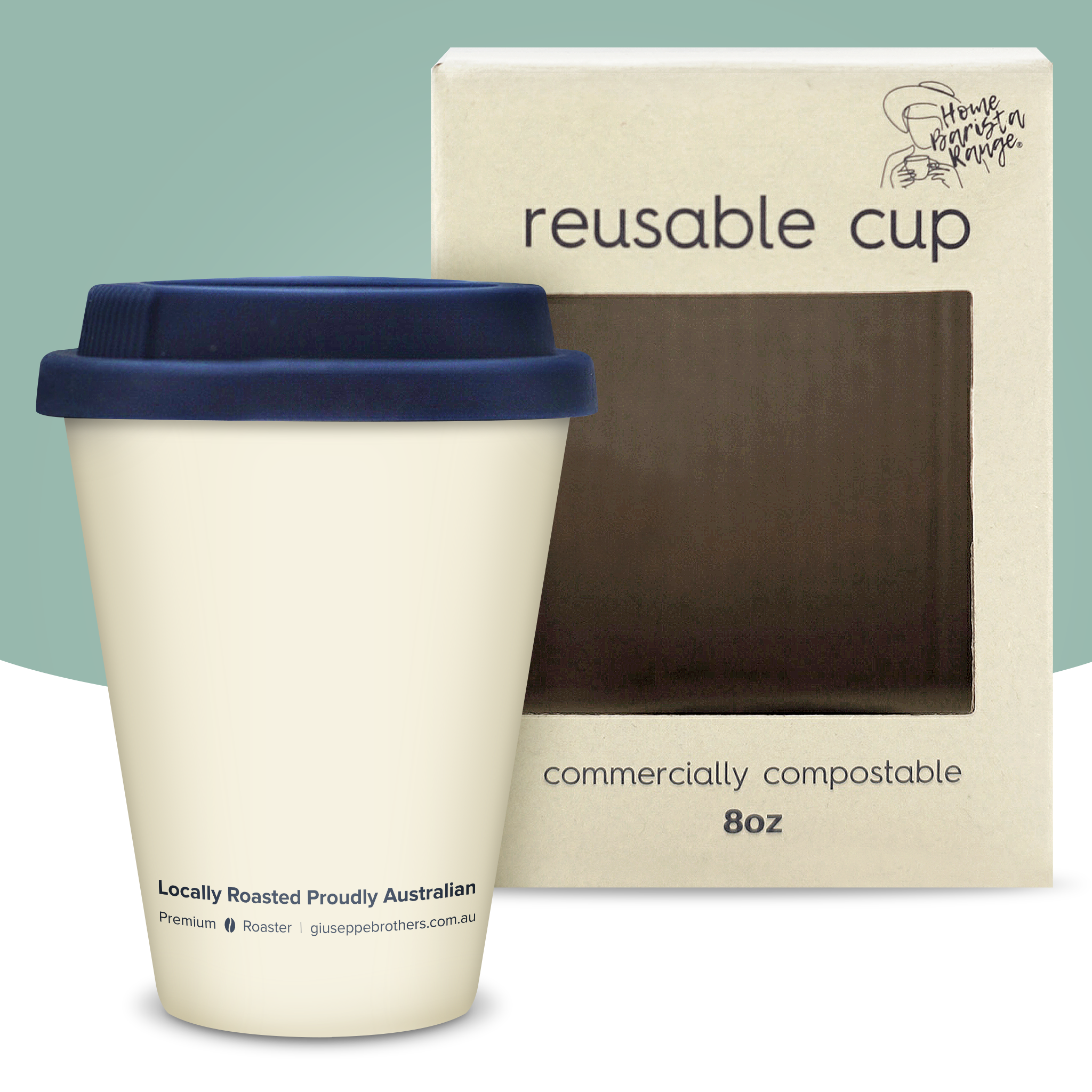Reusable Cup & Silicone lid - 8oz