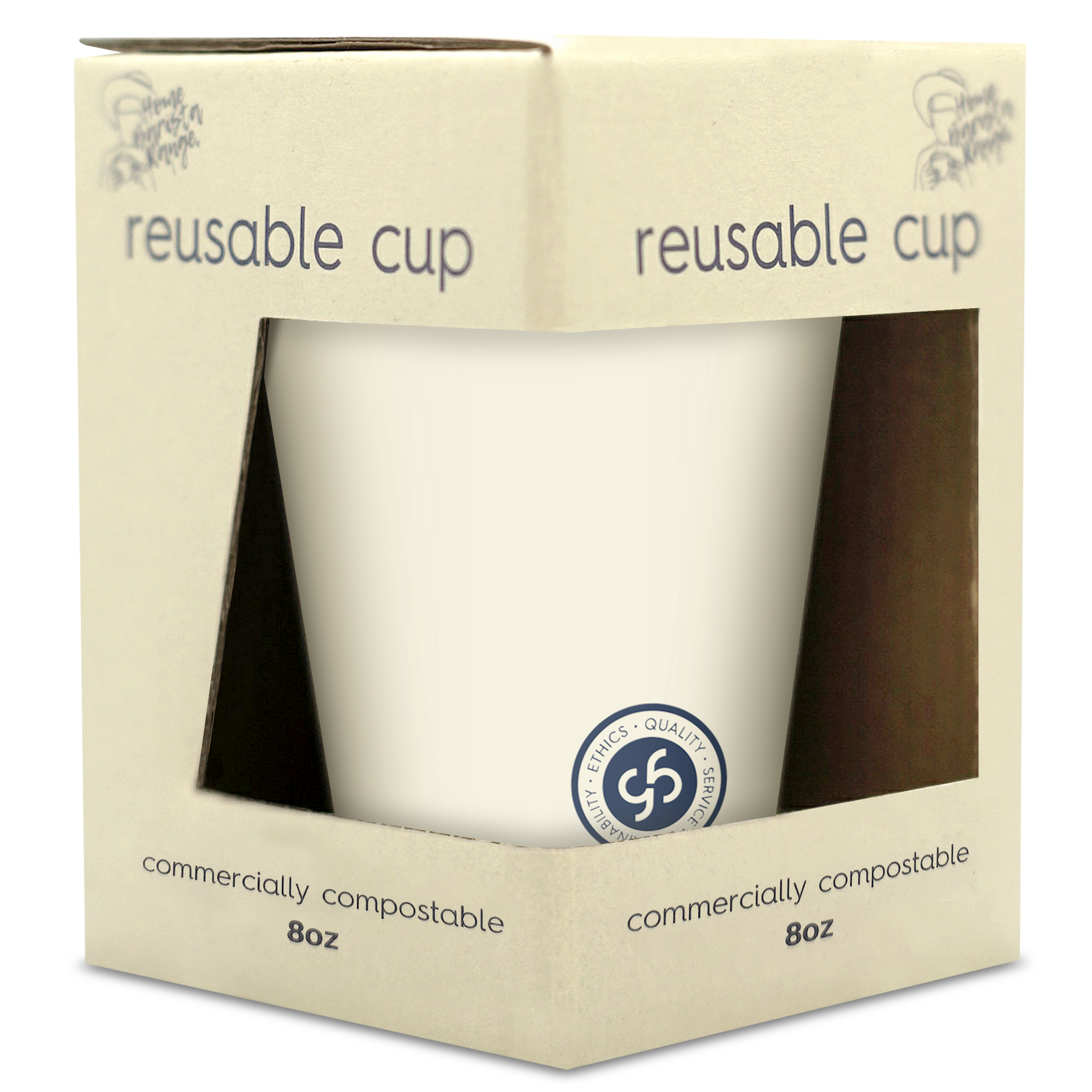 Reusable Cup & Silicone lid - 8oz