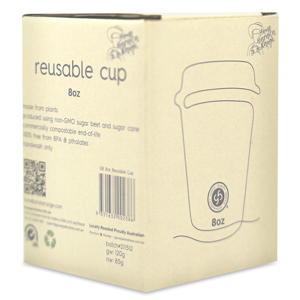 Reusable Cup & Silicone lid - 8oz
