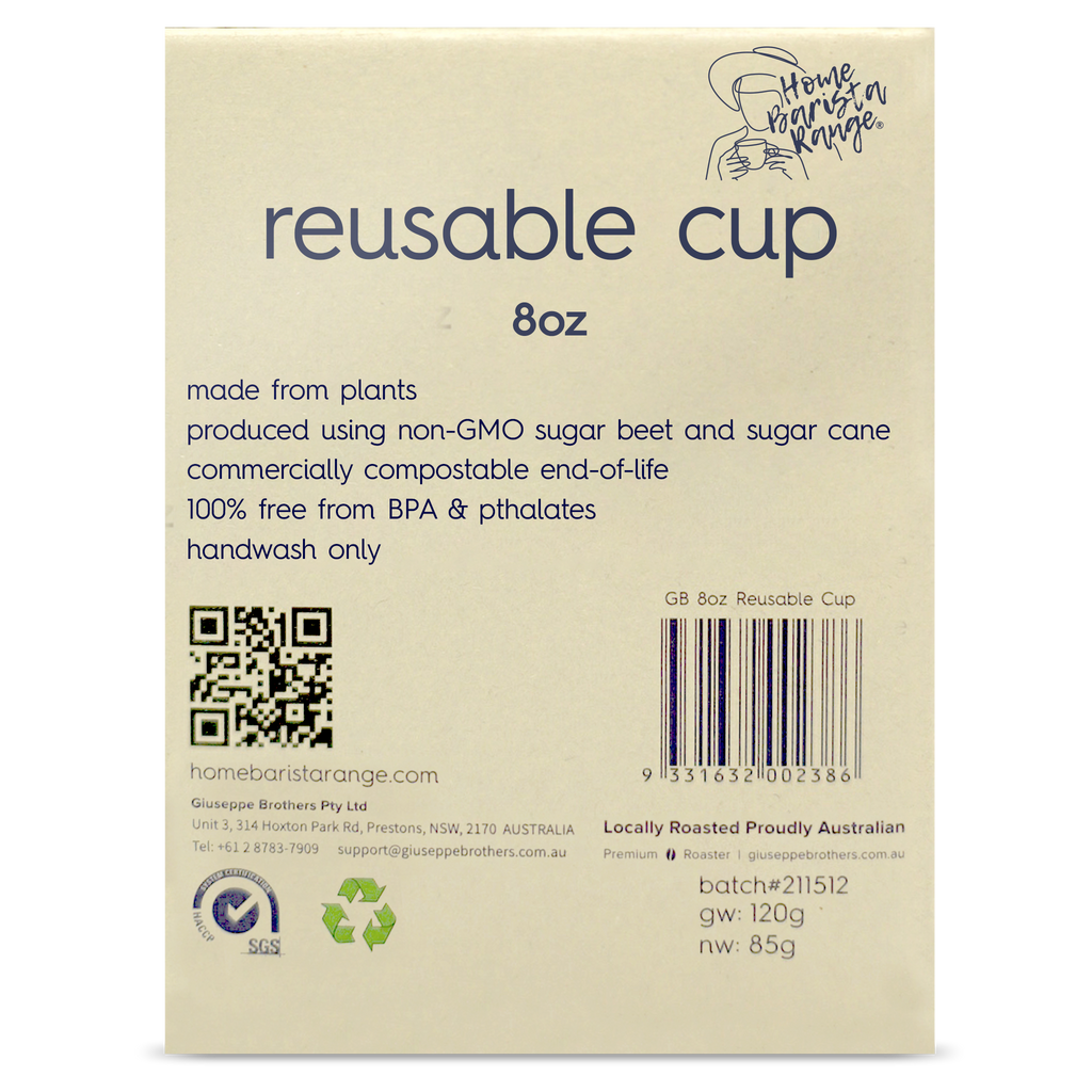 Reusable Cup & Silicone lid - 8oz