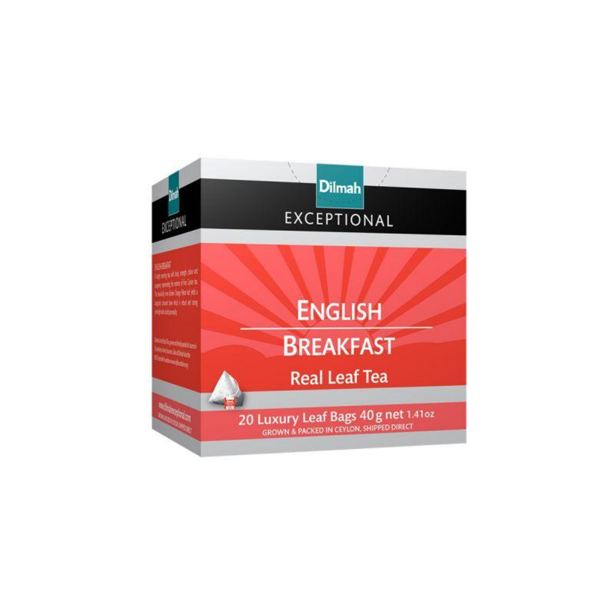 Dilmah EXCEPTIONAL TEA BAGS ENGLISH BREAKFAST - Carton of 120