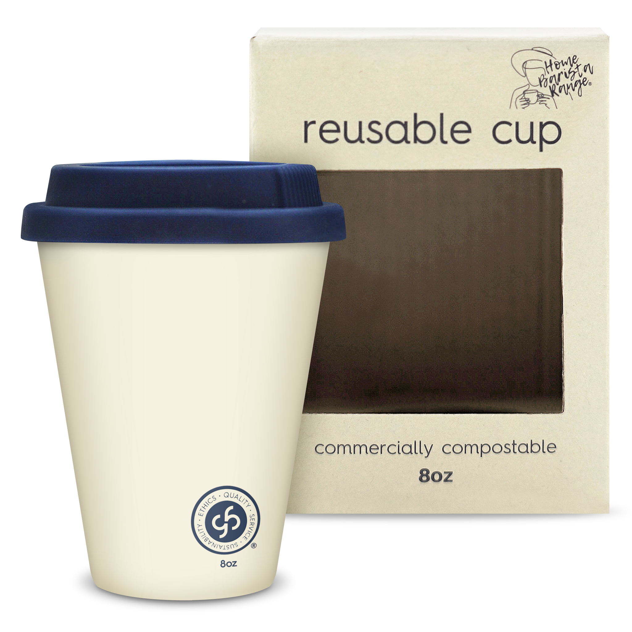 Reusable Cup & Silicone lid - 8oz