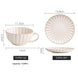 Japanese retro floral porcelain coffee cup and saucer, 220ml