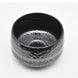 Tenmoku oil drop glazed stoneware matcha bowl