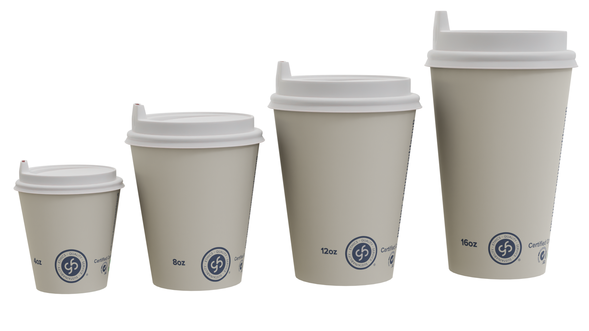 Take away Coffee Cups - Giuseppe Brothers - Single Wall Compostable